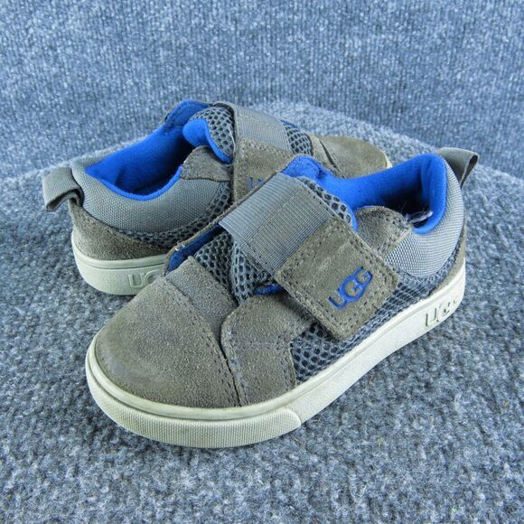 UGG Other - UGG Boys Sneaker Size T‎ 8 Medium Shoes Brown Leather Hook & Loop